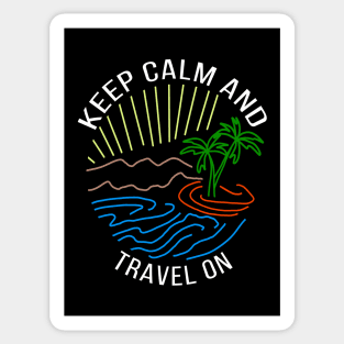 Keep Calm and Travel On Sticker